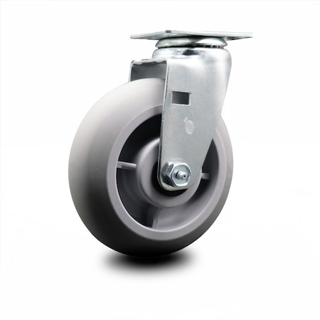 6 Inch Thermoplastic Rubber Wheel Swivel Caster With Roller Bearing SCC